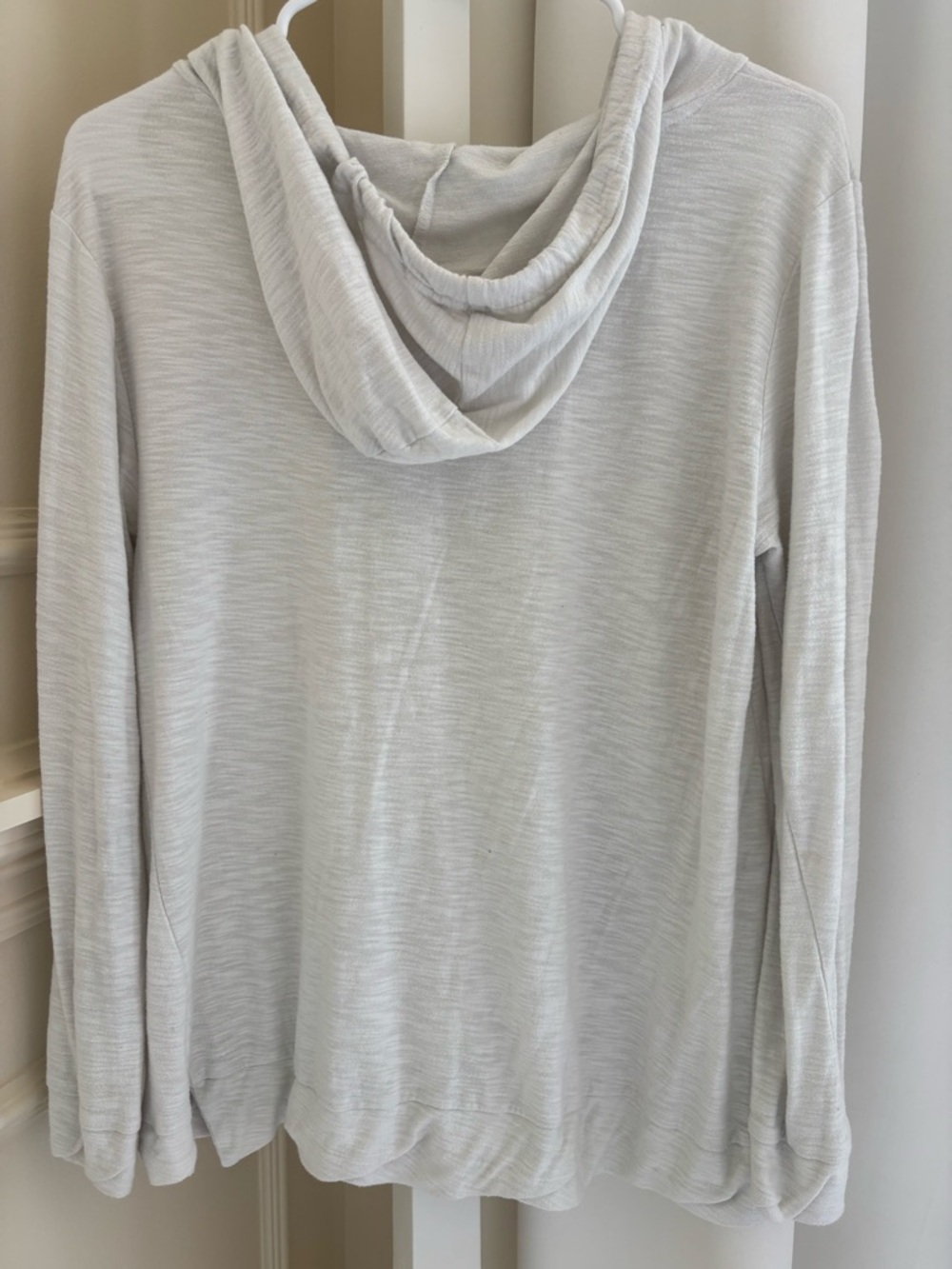 Free Fly Women’s Bamboo Slub Lightweight Sea Salt Ivory Hoodie Top M - Picture 8 of 12